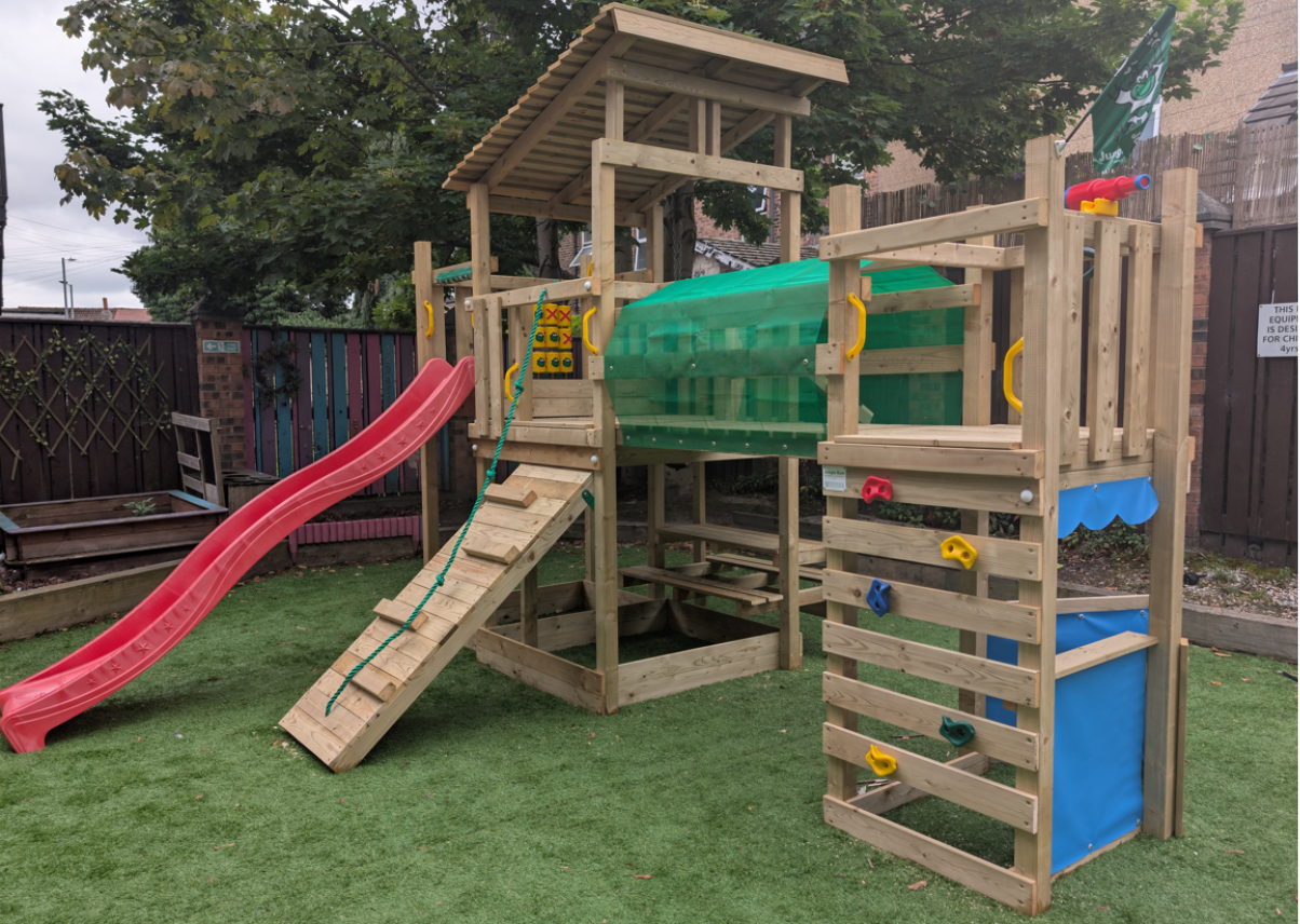 Childrens colourful jungle gym